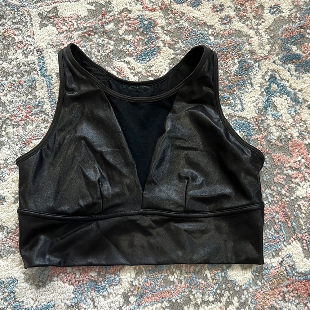 SPANX Faux Leather Sports bra